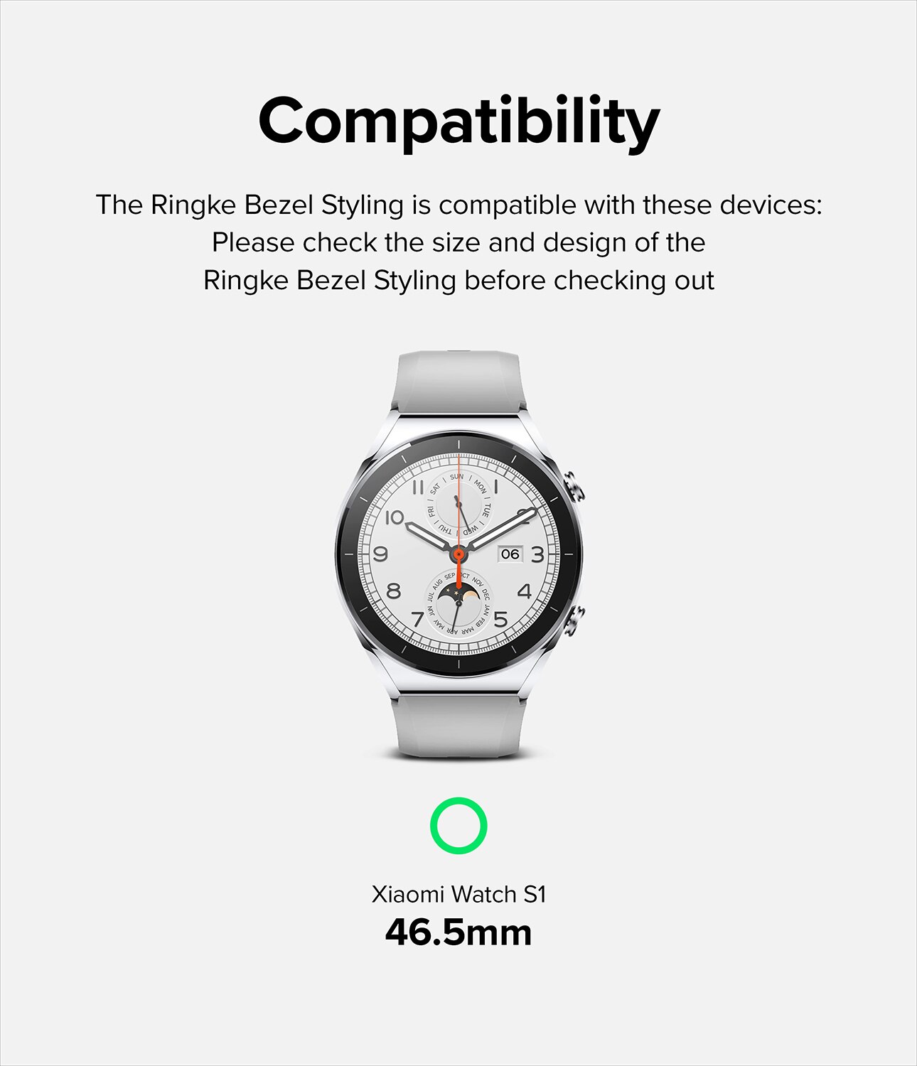 Bezel Styling Xiaomi Watch S1 Silver