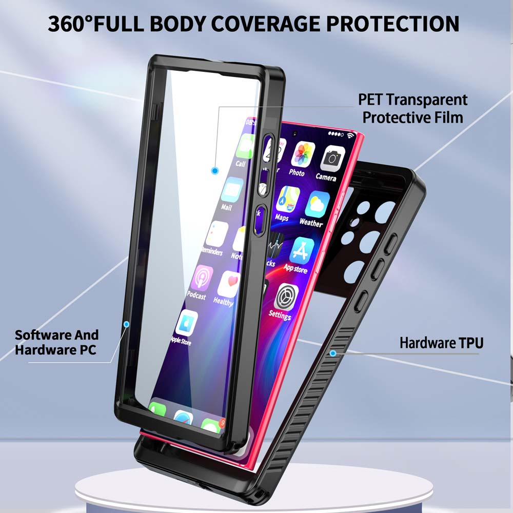 MX Waterproof Case Samsung Galaxy S22 Ultra Black