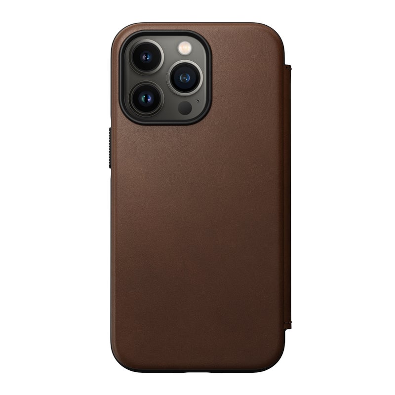 iPhone 13 Pro Modern Folio Horween Leather MagSafe Rustic Brown