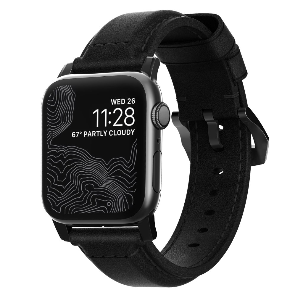 Traditional Band Apple Watch 45mm Series 8 RBlack (Black Hardware)