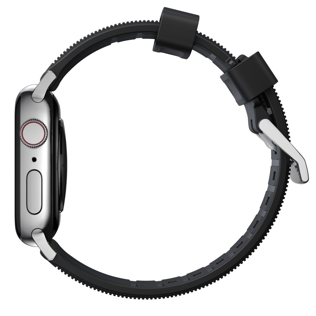 Apple Watch 41mm Series 8 Rugged Band Black (Silver Hardware)