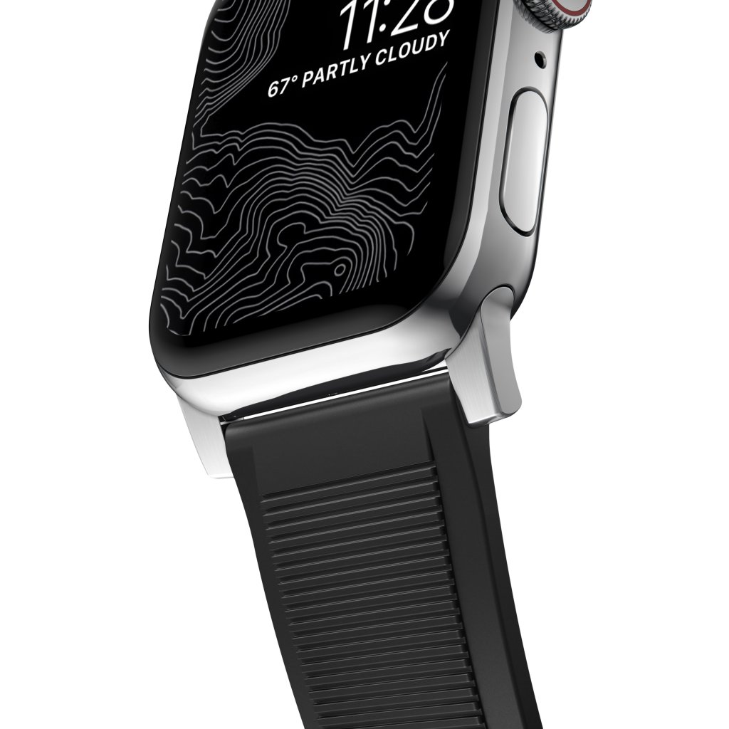 Apple Watch 40mm Rugged Band Black (Silver Hardware)