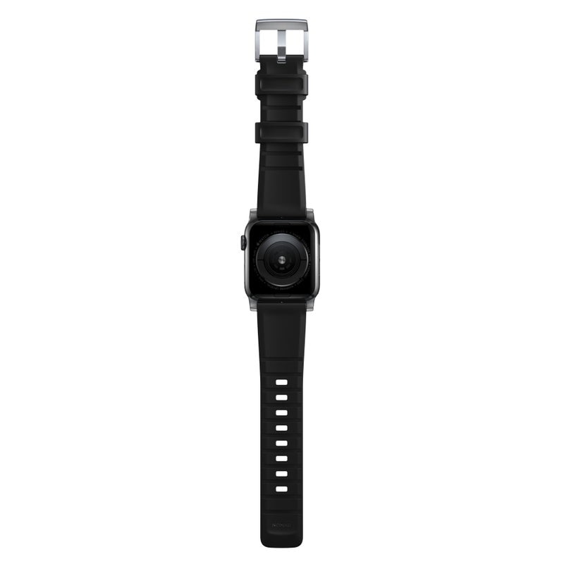 Apple Watch 40mm Rugged Band Black (Silver Hardware)