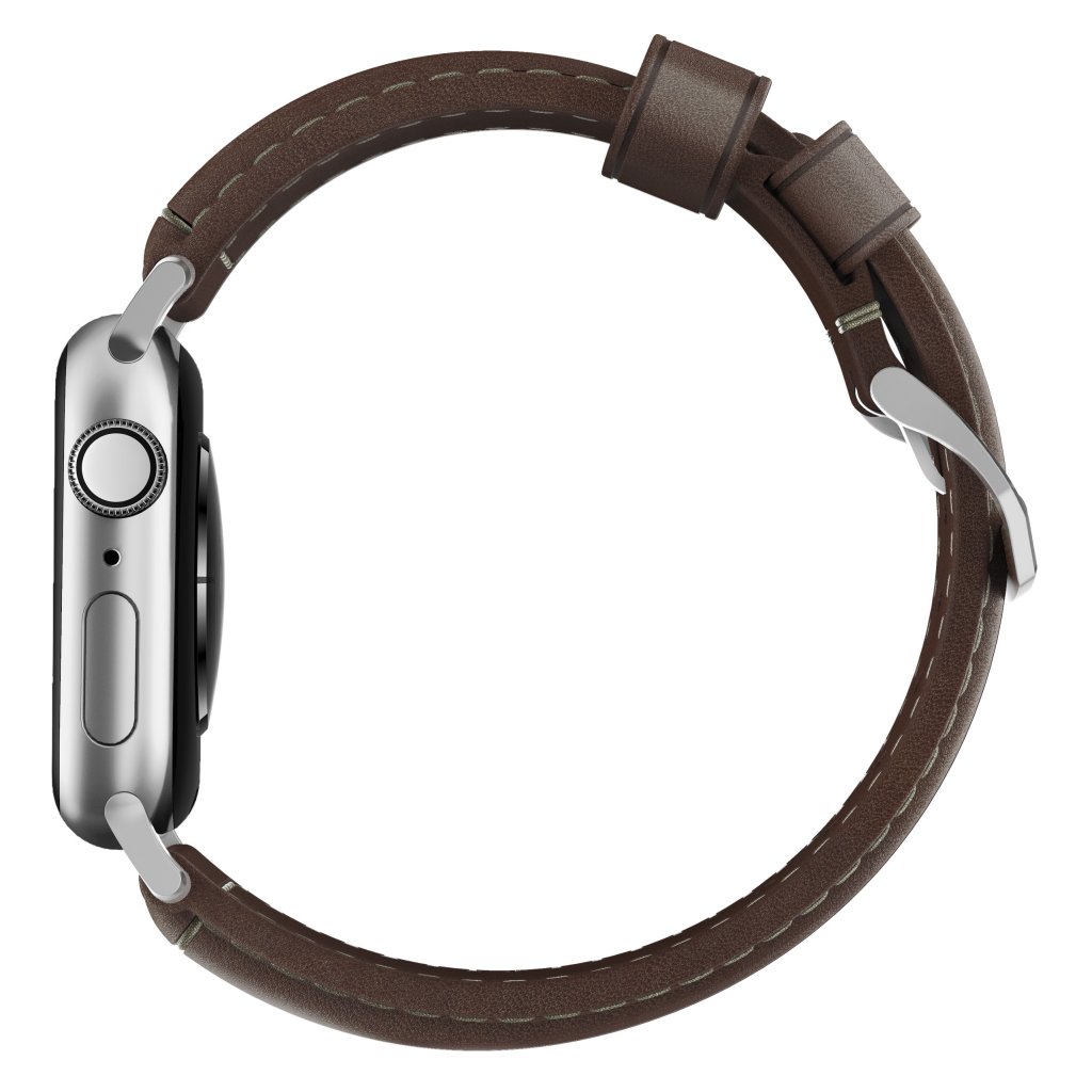 Traditional Band Apple Watch Ultra 49mm Rustic Brown (Silver Hardware)