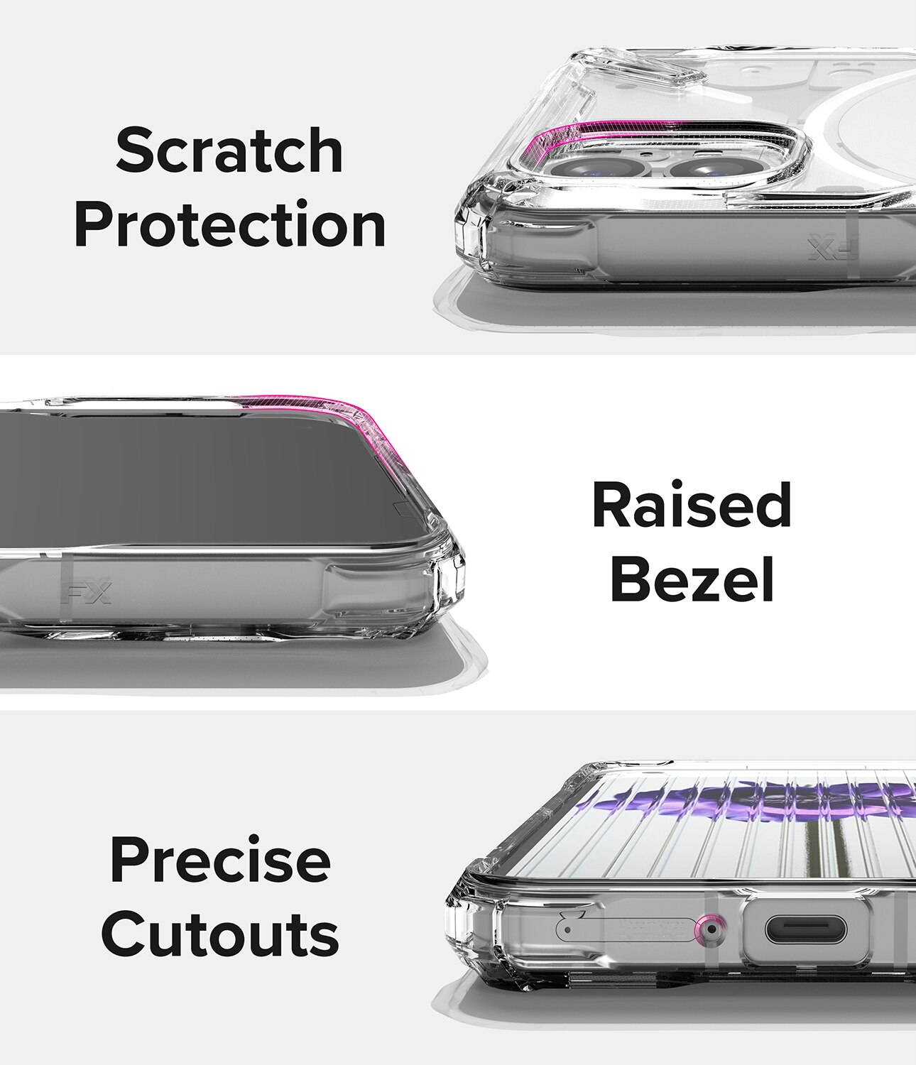 Fusion X Case Nothing Phone 1 Gjennomsiktig