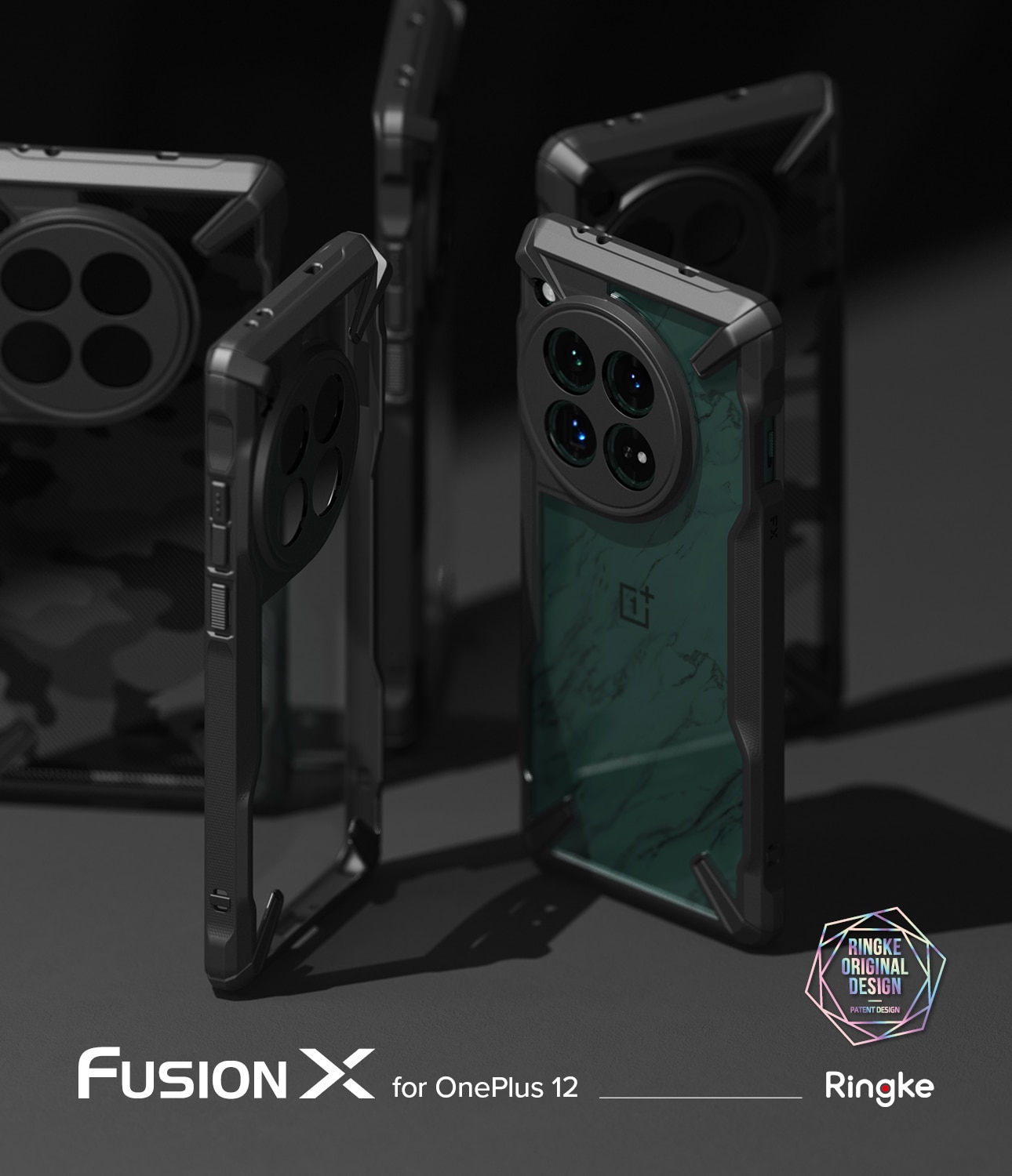 Fusion X Case OnePlus 12 Camo Black