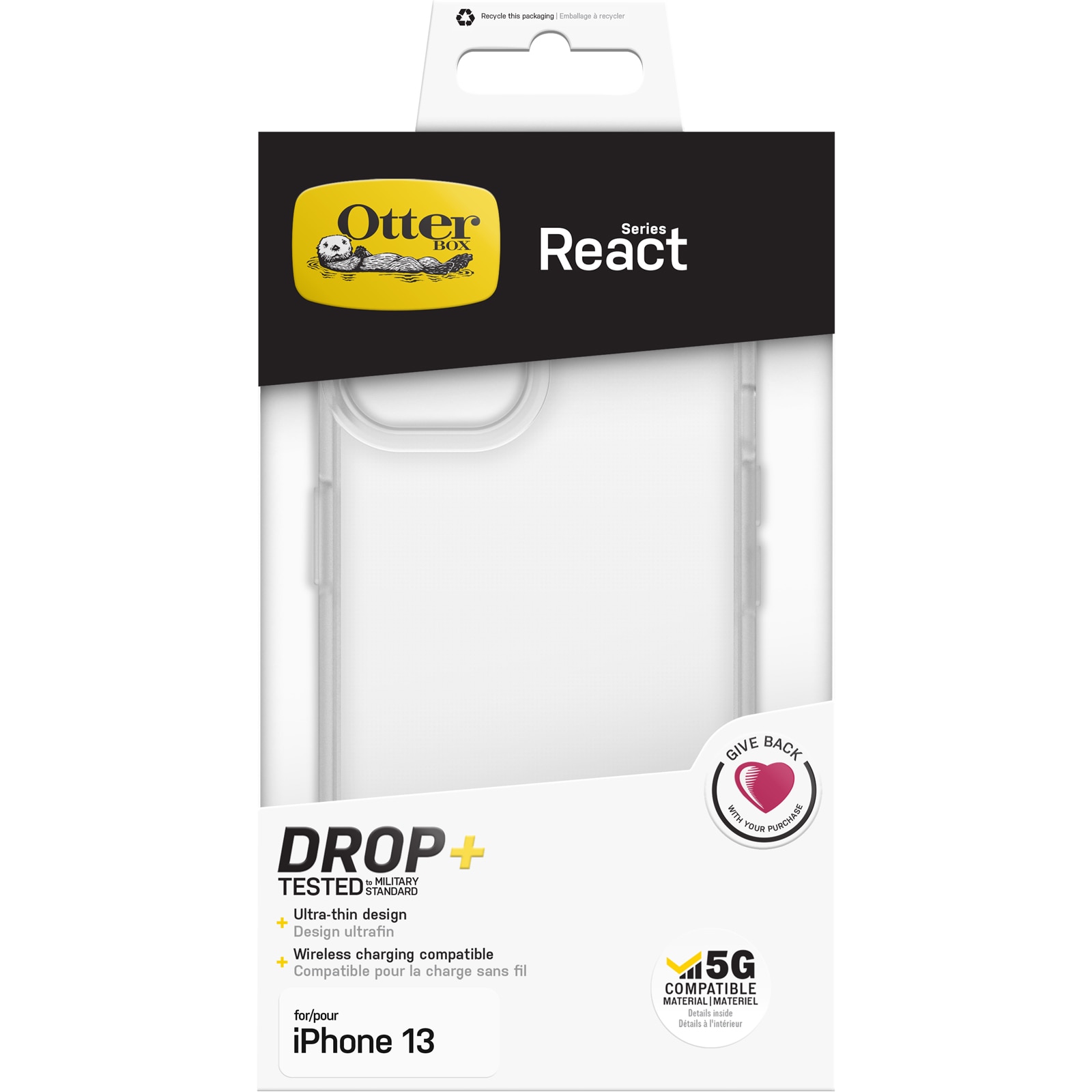 React Deksel iPhone 13 Clear