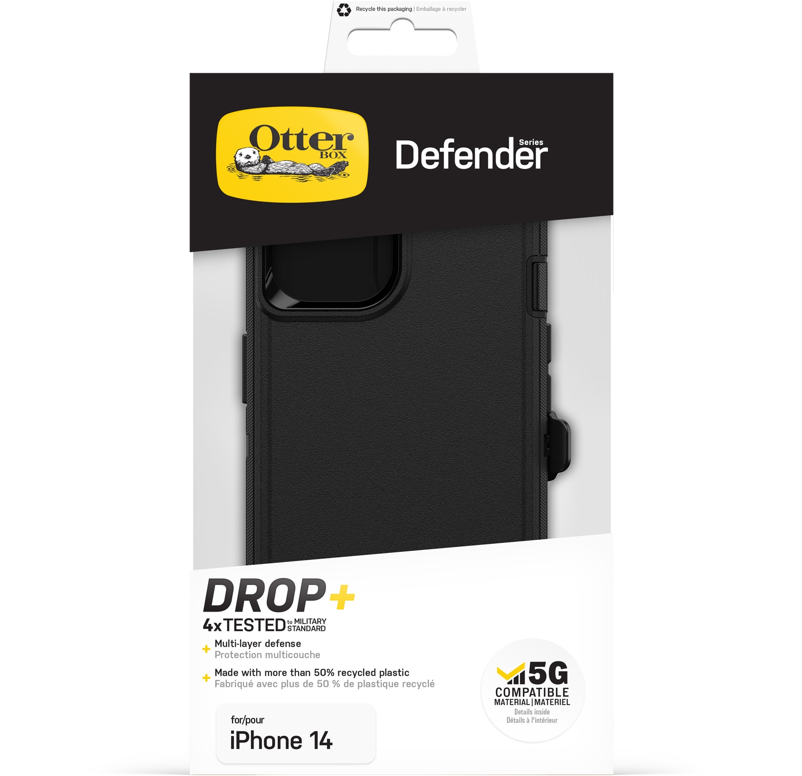Defender Deksel iPhone 14 svart