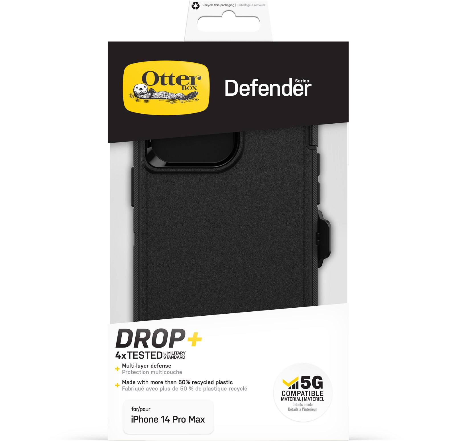 Defender Deksel iPhone 14 Pro Max Svart
