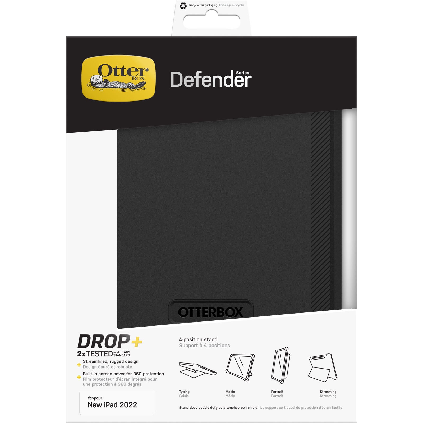 Defender Deksel iPad 10.9 10th Gen (2022) svart