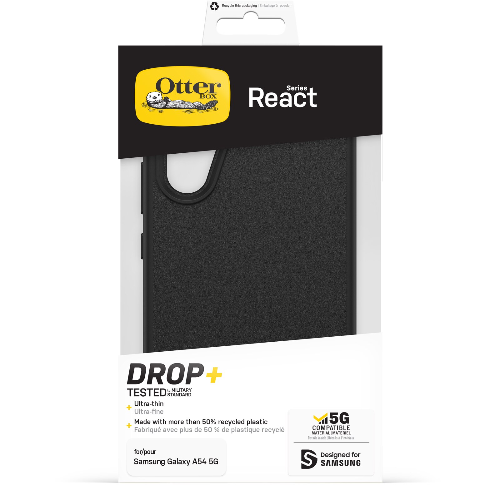 React Deksel Samsung Galaxy A54 Svart