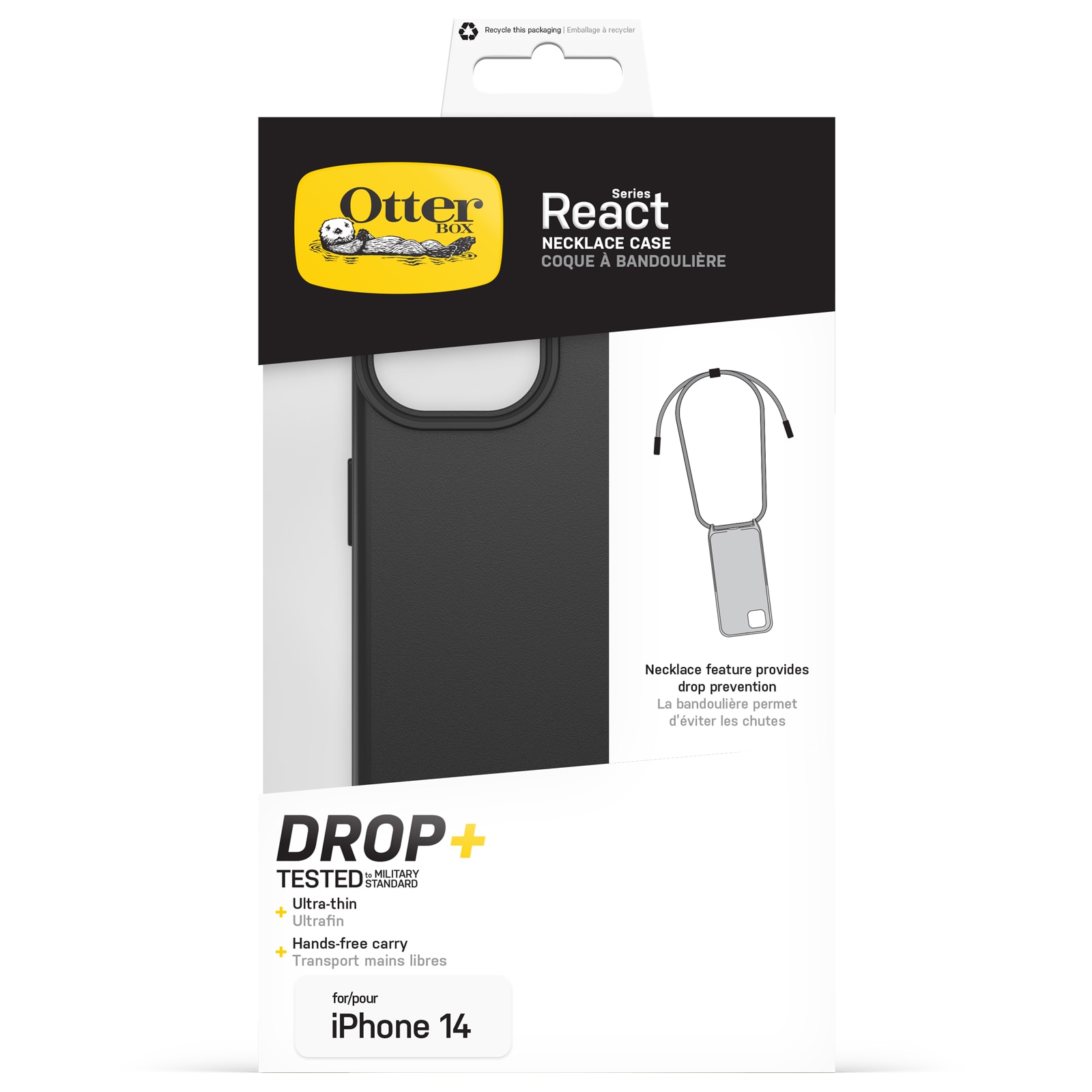 React Necklace MagSafe Deksel iPhone 13 svart