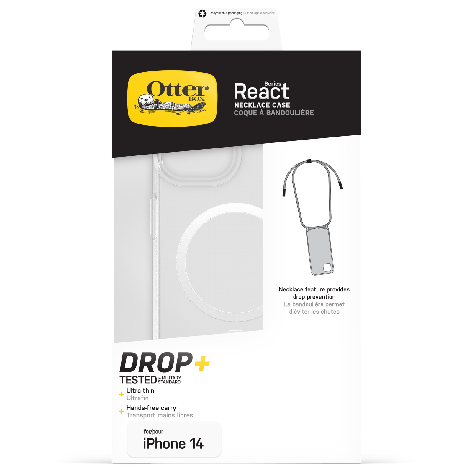 React Necklace MagSafe Deksel iPhone 13 Clear