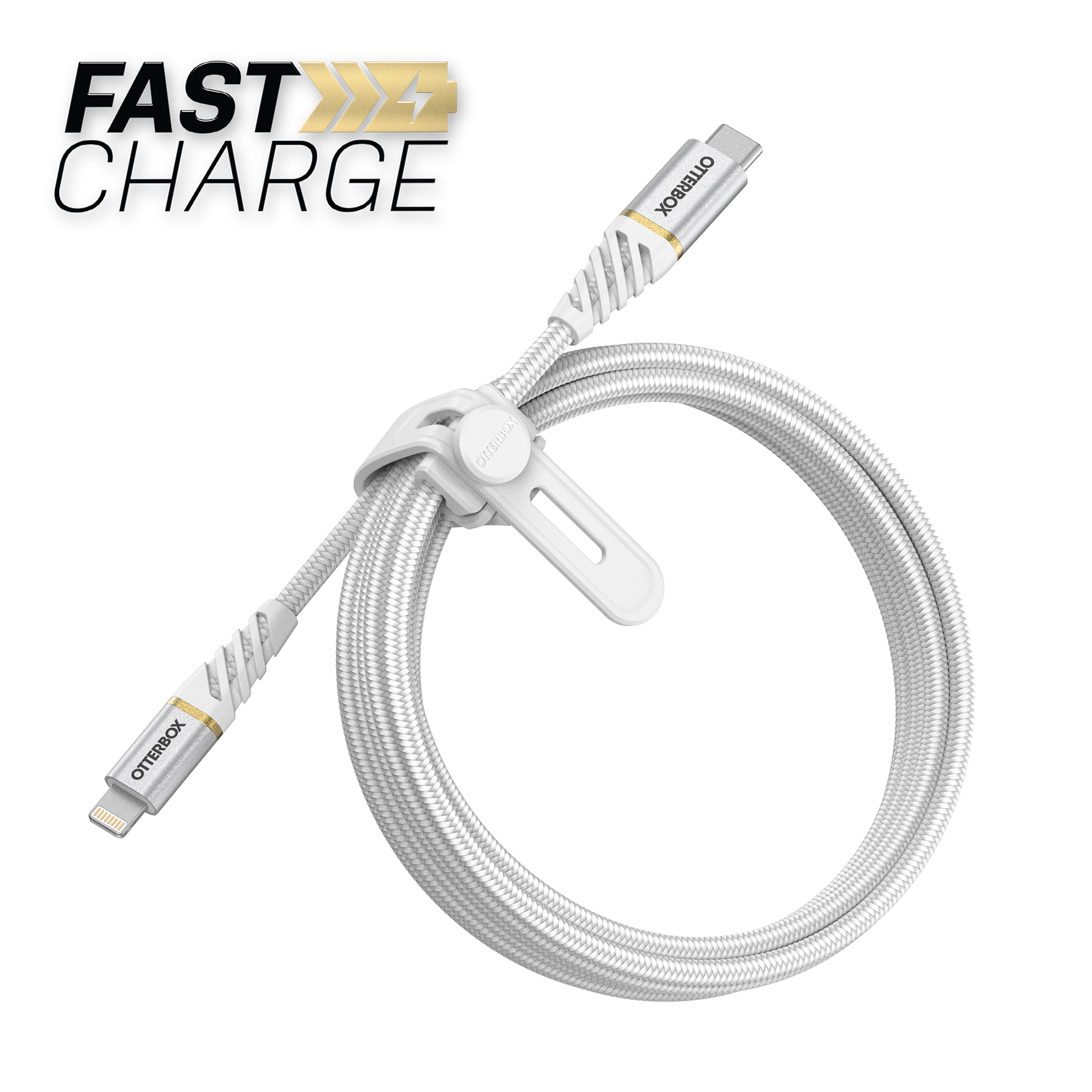 USB-C -> Lightning Kabel 1m Premium Fast Charge hvit