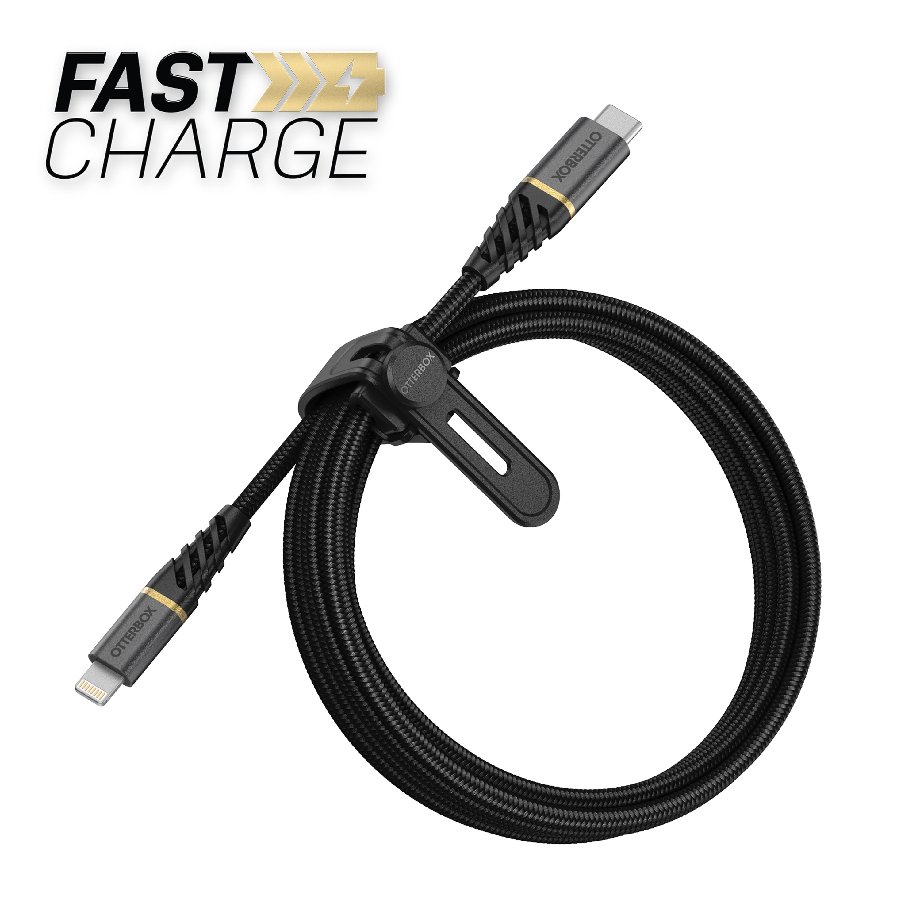 USB-C -> Lightning Kabel 1m Premium Fast Charge svart