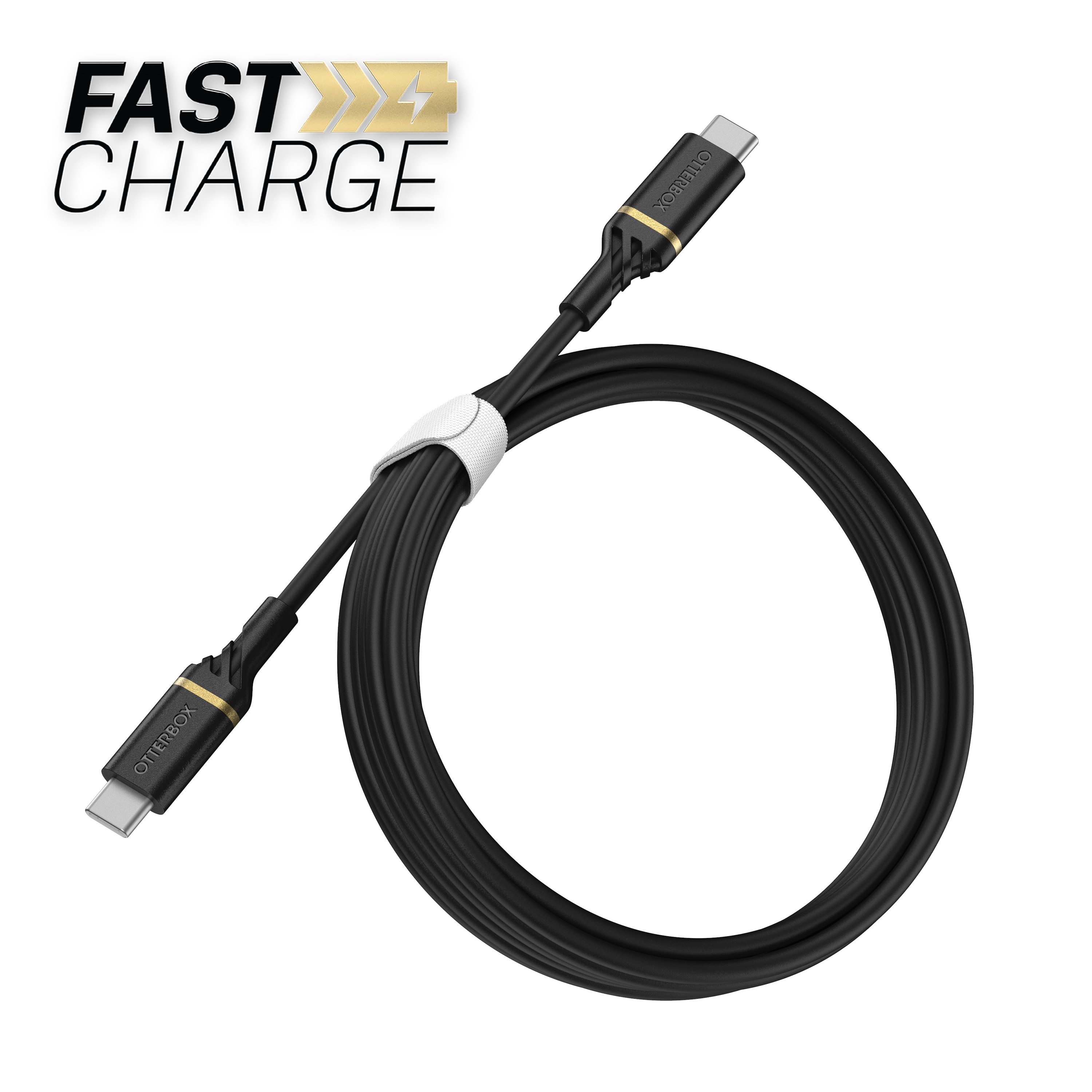 USB-C -> USB-C Kabel 2m Fast Charge svart
