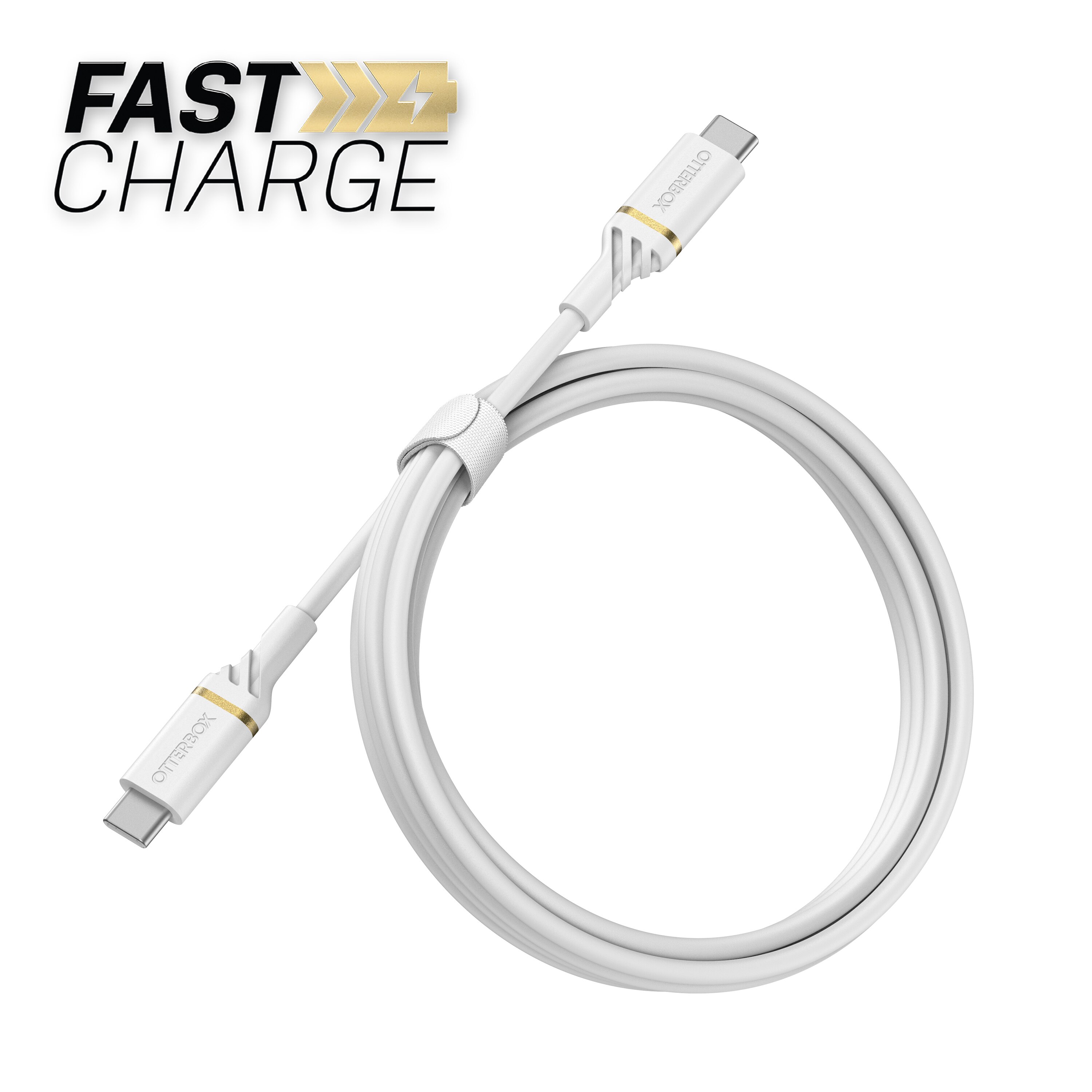 USB-C -> USB-C Kabel 1m Fast Charge hvit