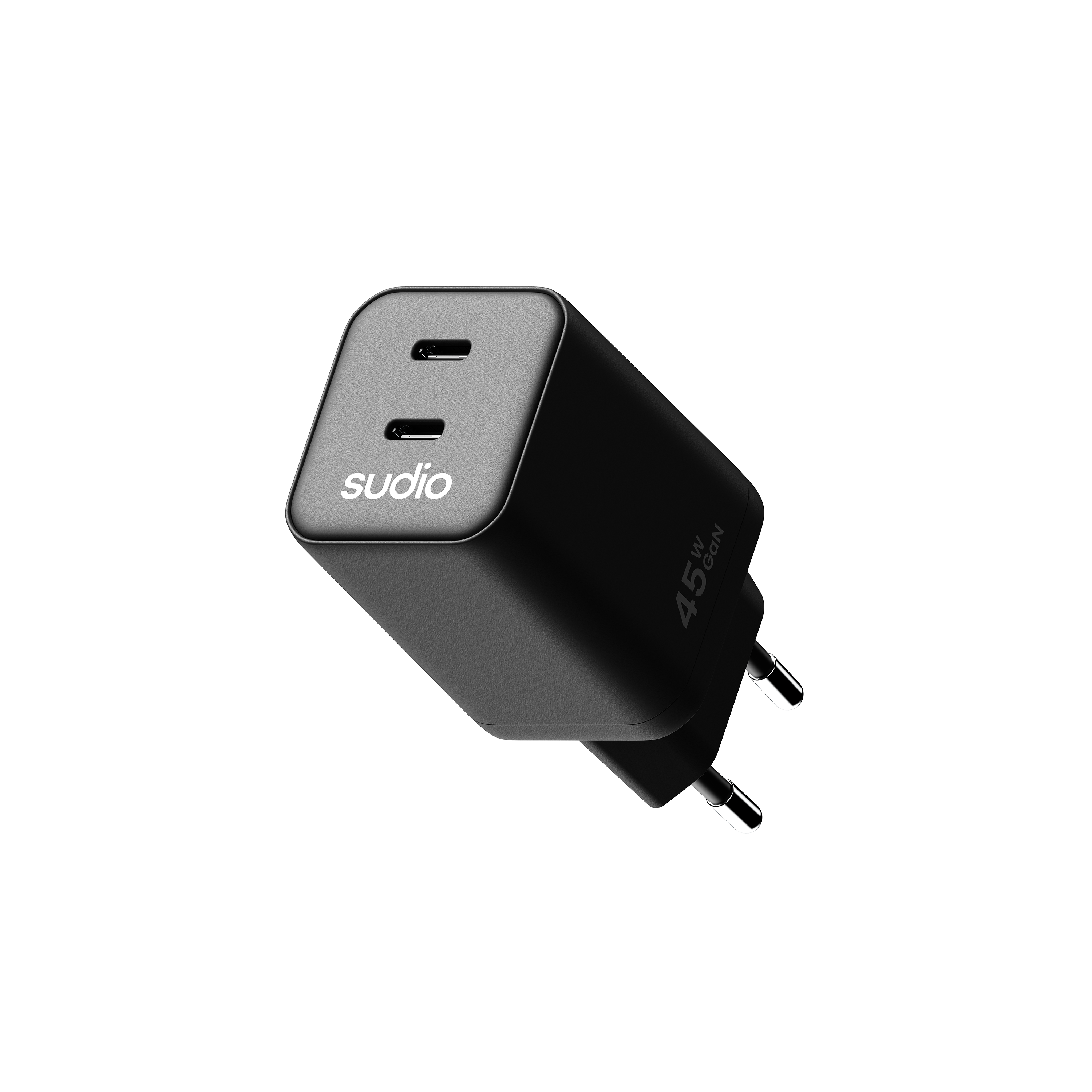 P2 Vegglader 45W 2 x USB-C Svart