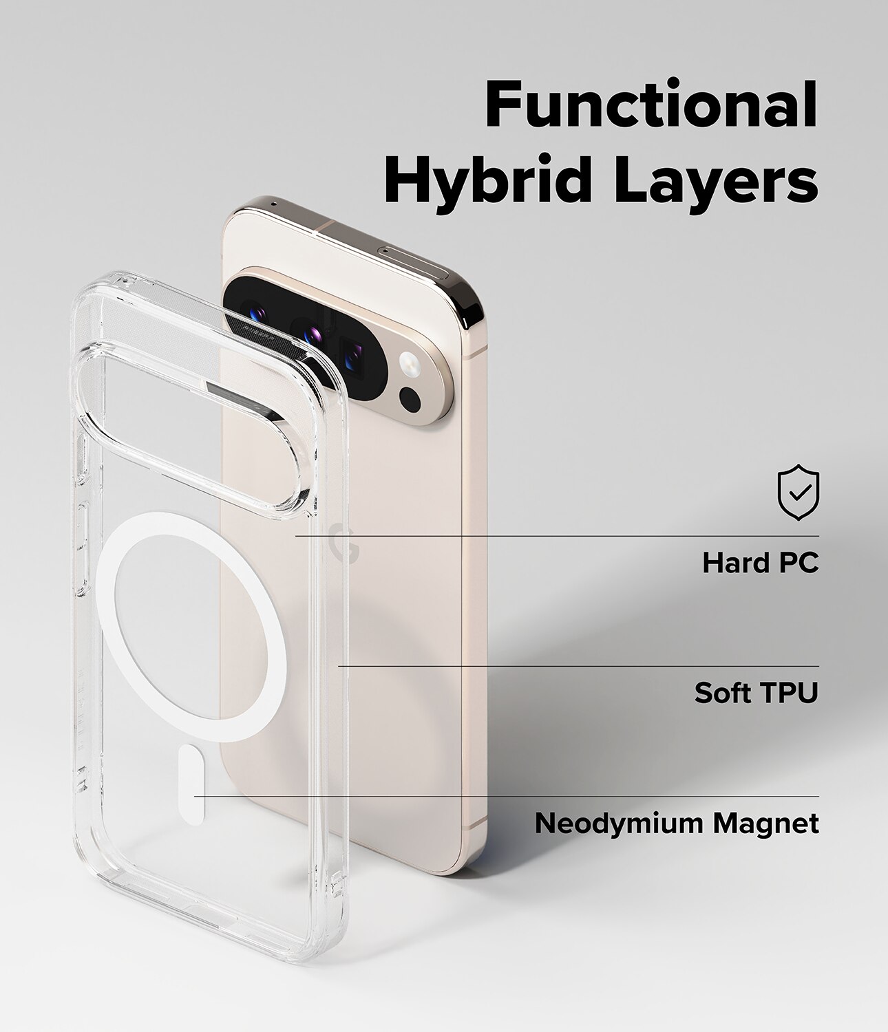 Fusion Magnetic Case Google Pixel 10 Pro Gjennomsiktig
