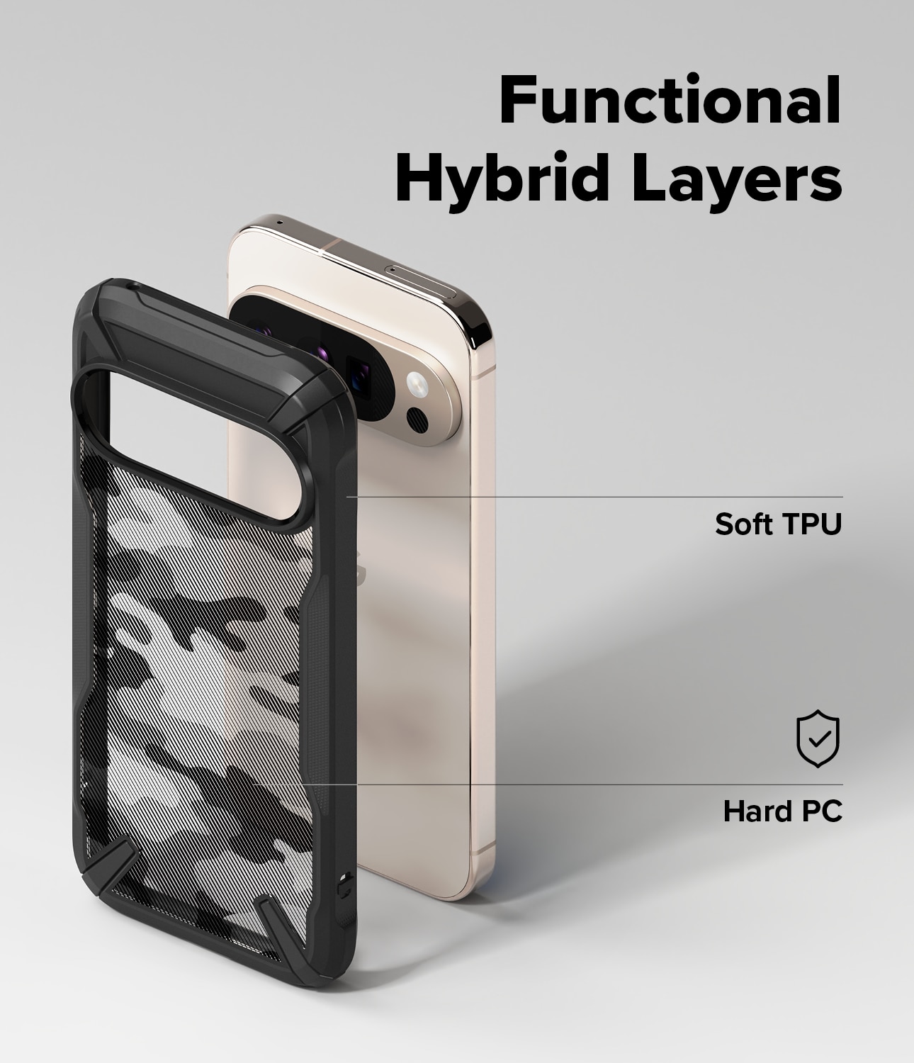 Fusion X Case Google Pixel 10 Camo Black