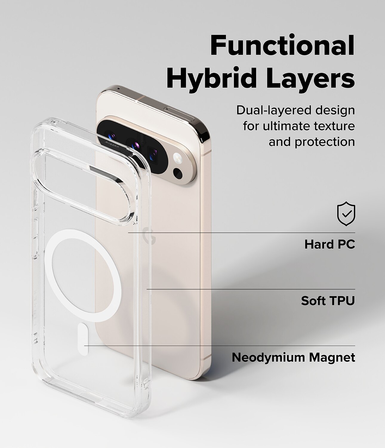 Fusion Magnetic Case Google Pixel 10 Pro XL Gjennomsiktig