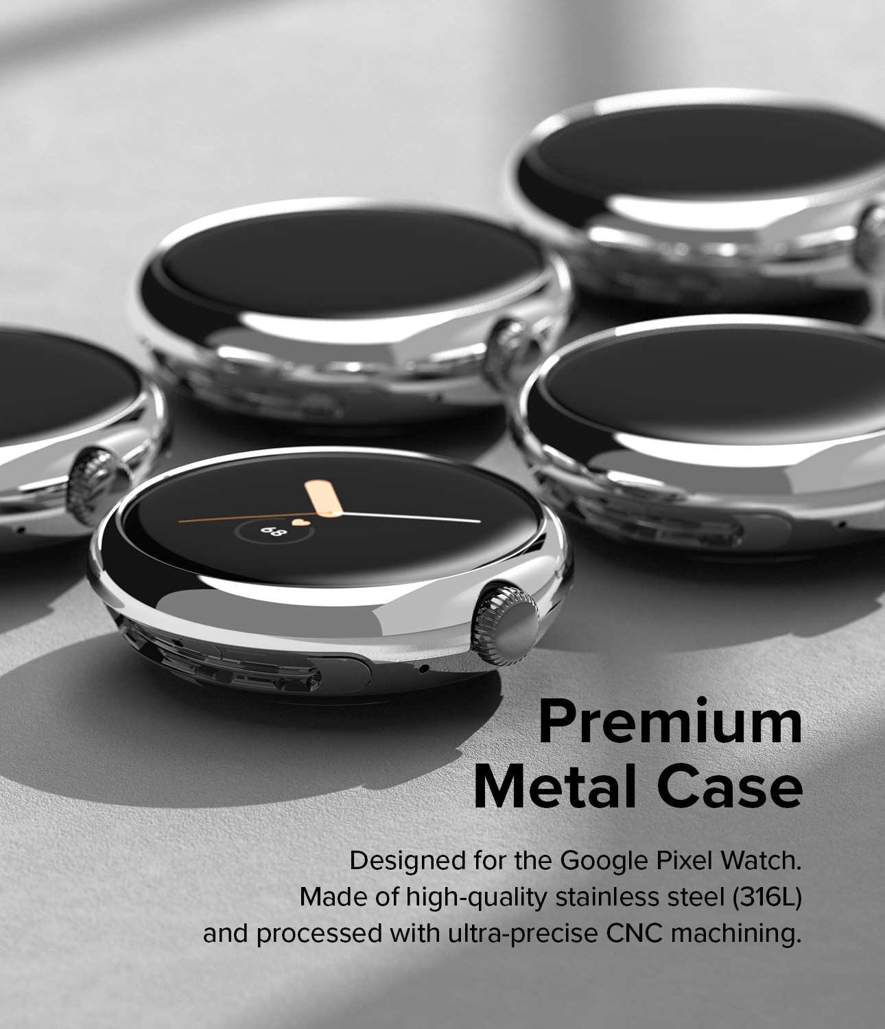 Bezel Styling Google Pixel Watch 2 Silver