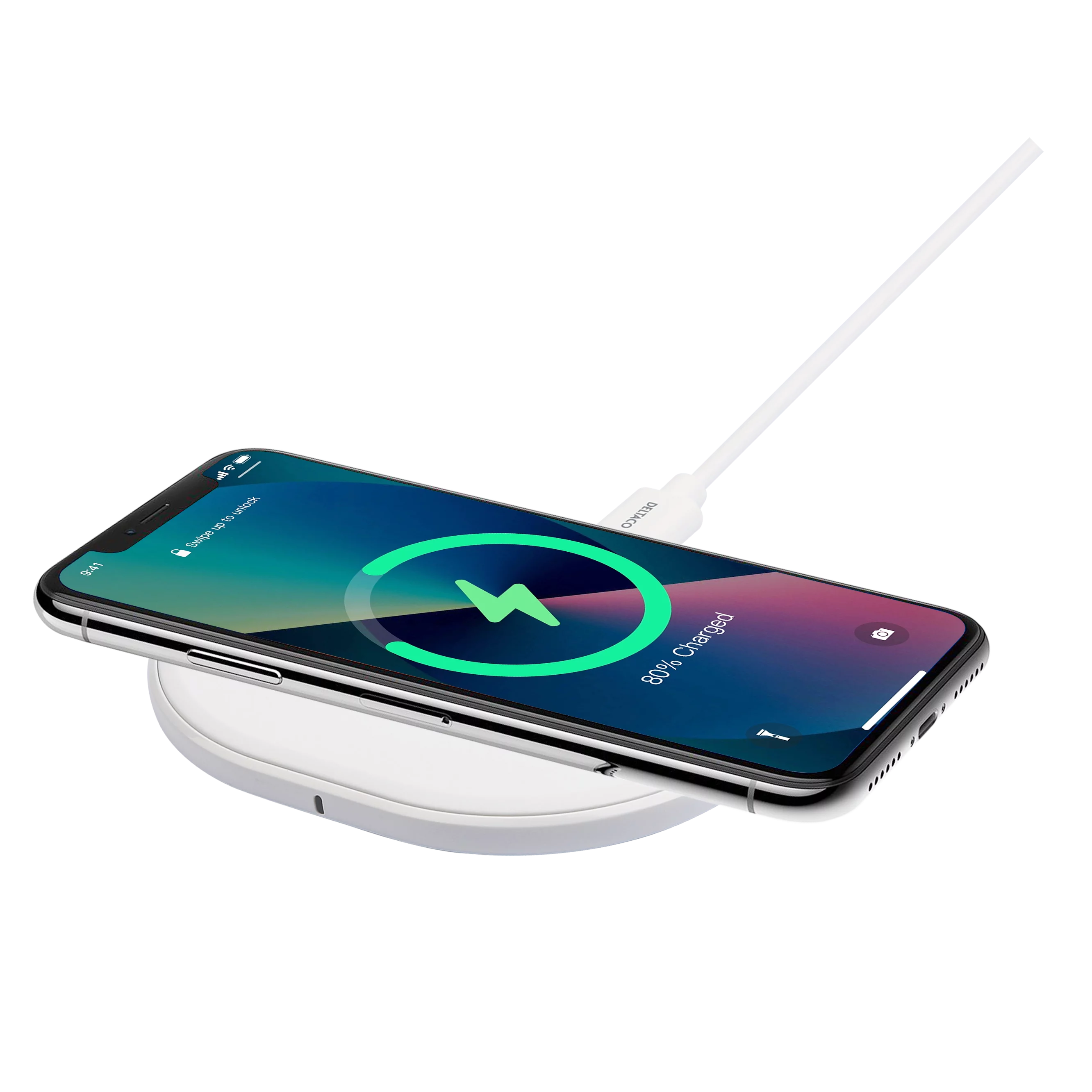 10W Wireless Qi Charging Pad hvit