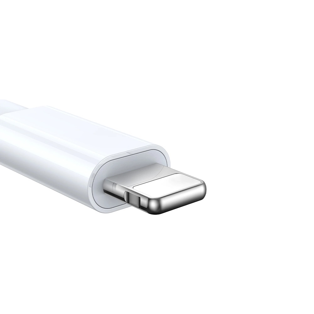 3-in-1 Kabel USB-A -> 2x Lightning + magnetisk lader hvit (S-IW007)