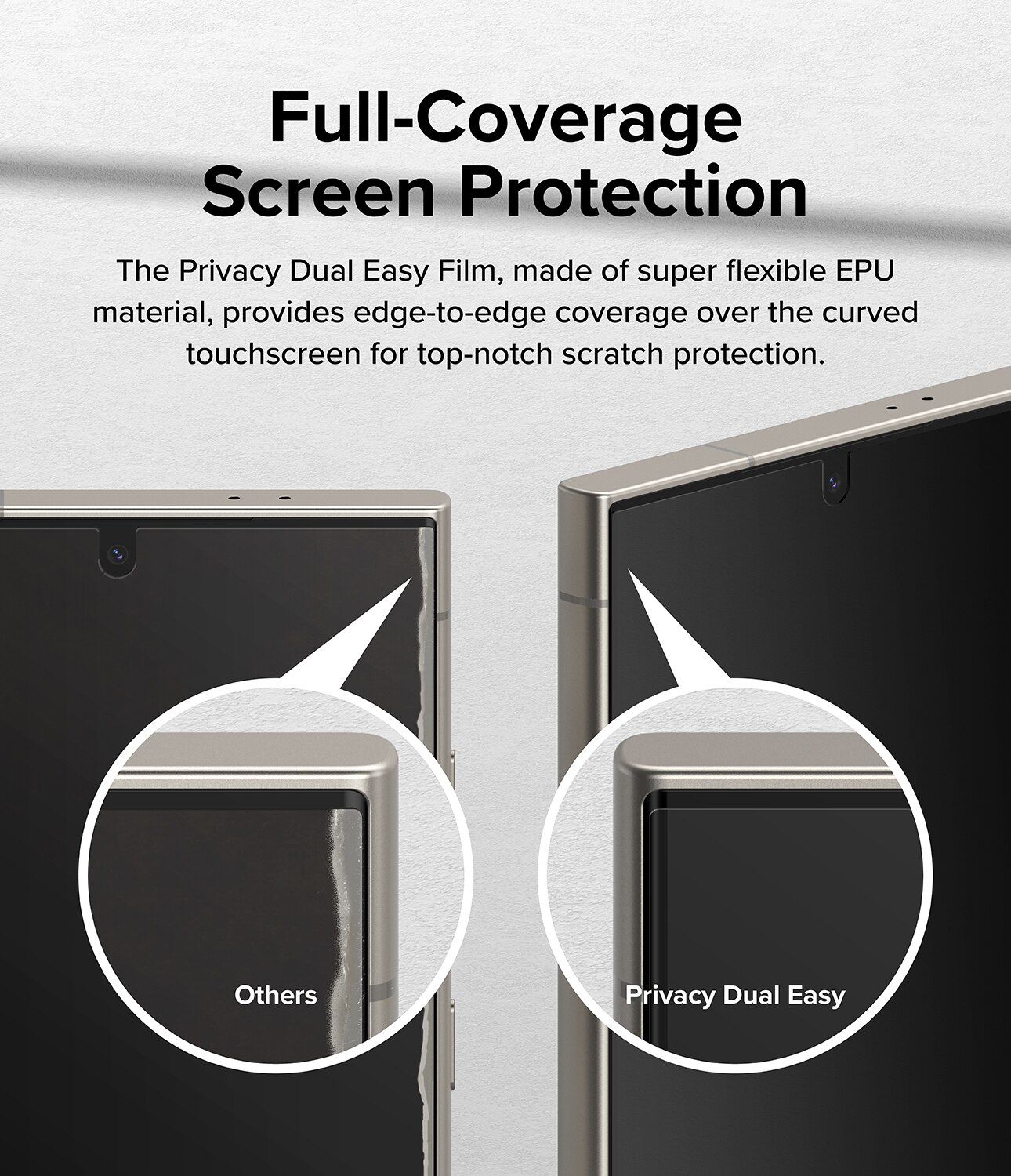 Privacy Dual Easy Screen Protector  Samsung Galaxy S24 Ultra