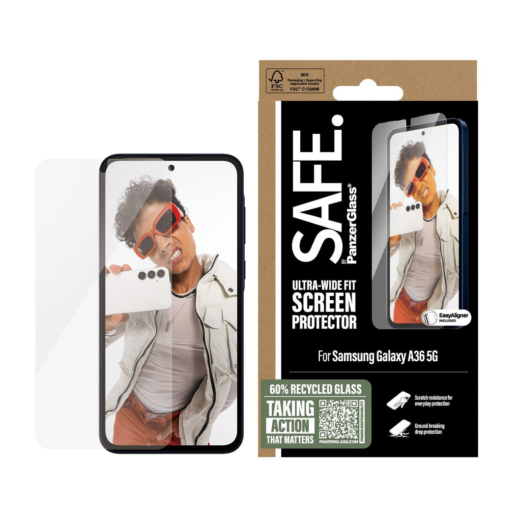 Samsung Galaxy A36 Skjermbeskytter Ultra Wide Fit (with EasyAligner)