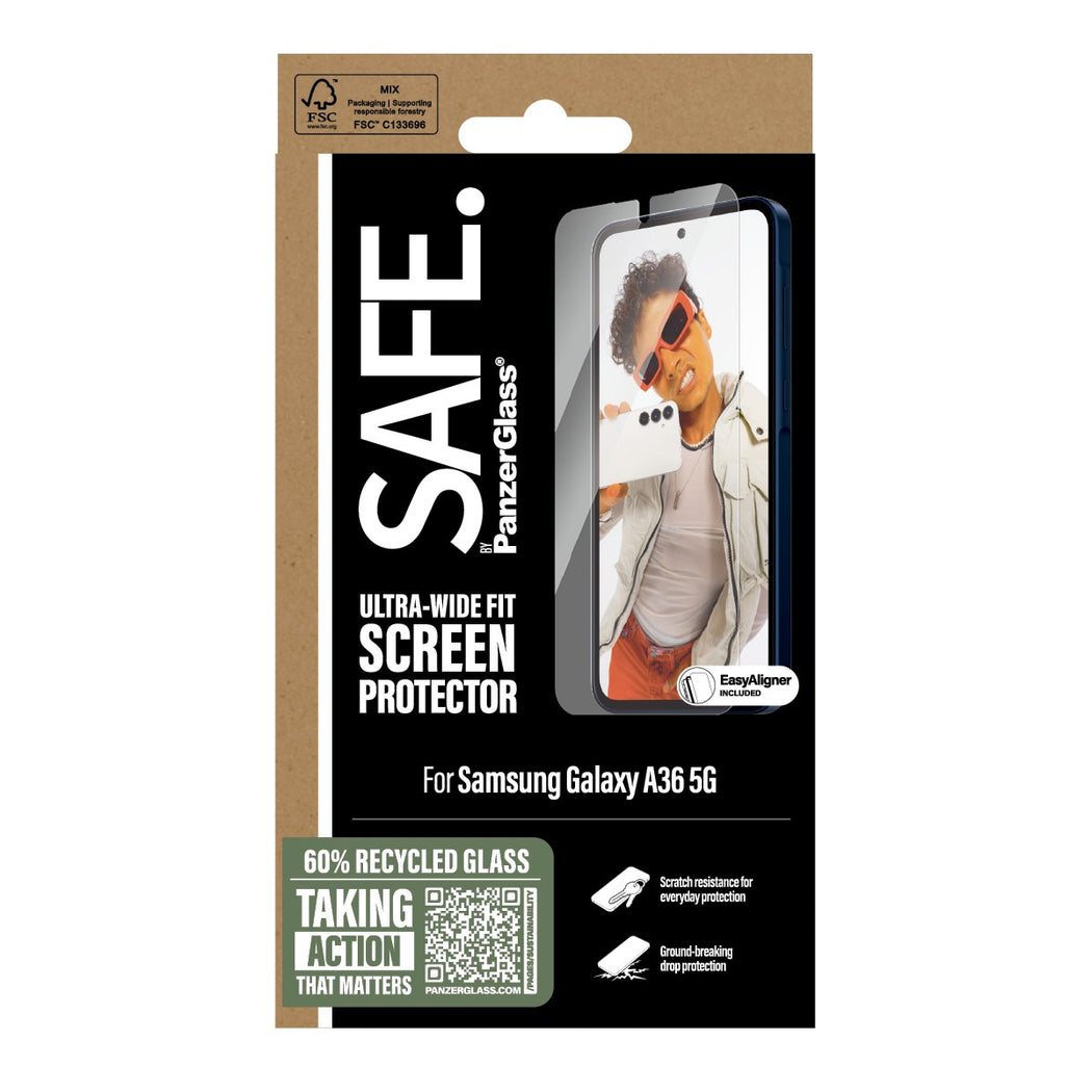 Samsung Galaxy A36 Skjermbeskytter Ultra Wide Fit (with EasyAligner)