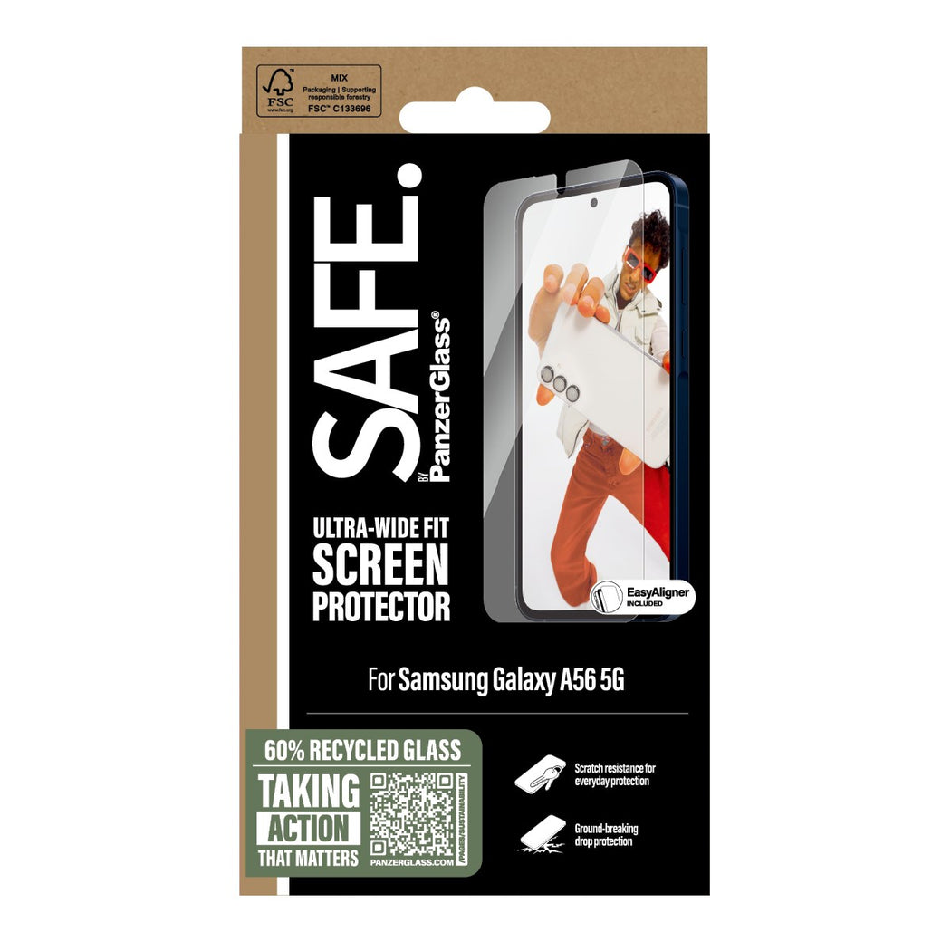 Samsung Galaxy A56 Skjermbeskytter Ultra Wide Fit (with EasyAligner)