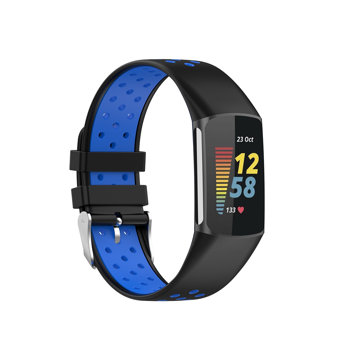Fitbit Charge 5 Reim Silikon Sport svart/blå