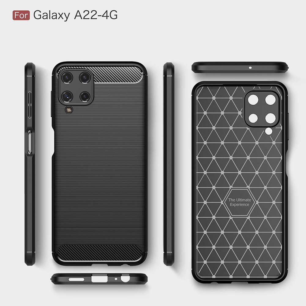 Samsung Galaxy A22 4G Deksel TPU Brushed Svart