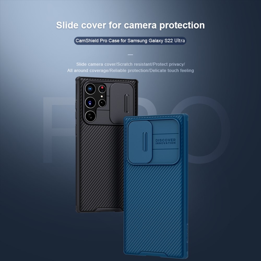 CamShield Deksel Samsung Galaxy S22 Ultra blå