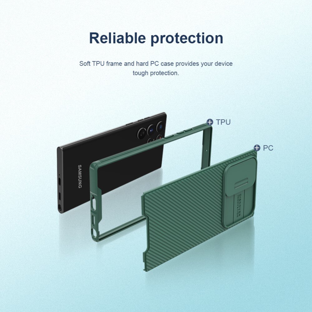 CamShield Deksel Samsung Galaxy S22 Ultra Grønn