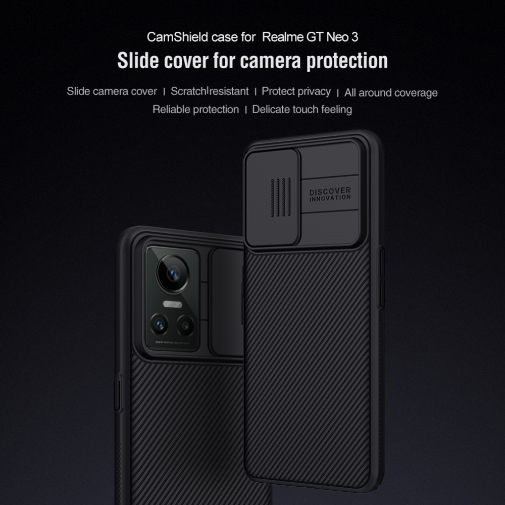 CamShield Deksel Realme GT Neo 3 svart
