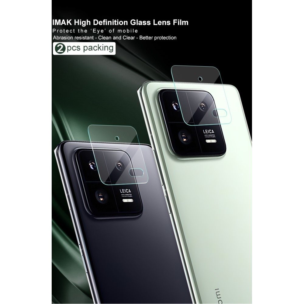 2-pack Herdet Glass Linsebeskyttelse Xiaomi 13 Pro gjennomsiktig