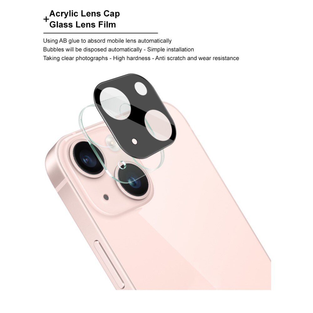 Herdet Glass Linsebeskyttelse iPhone 15 Plus Svart