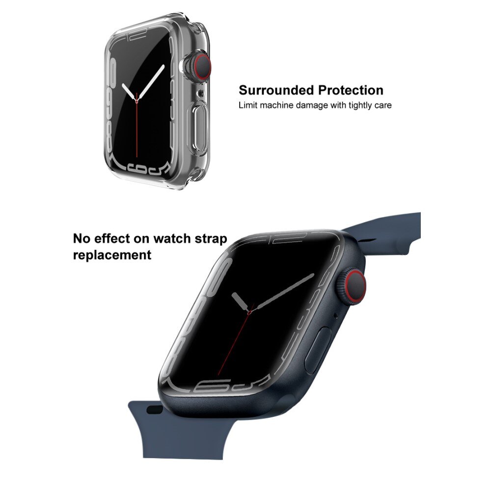 TPU Deksel Apple Watch 41mm Series 7 Crystal Clear