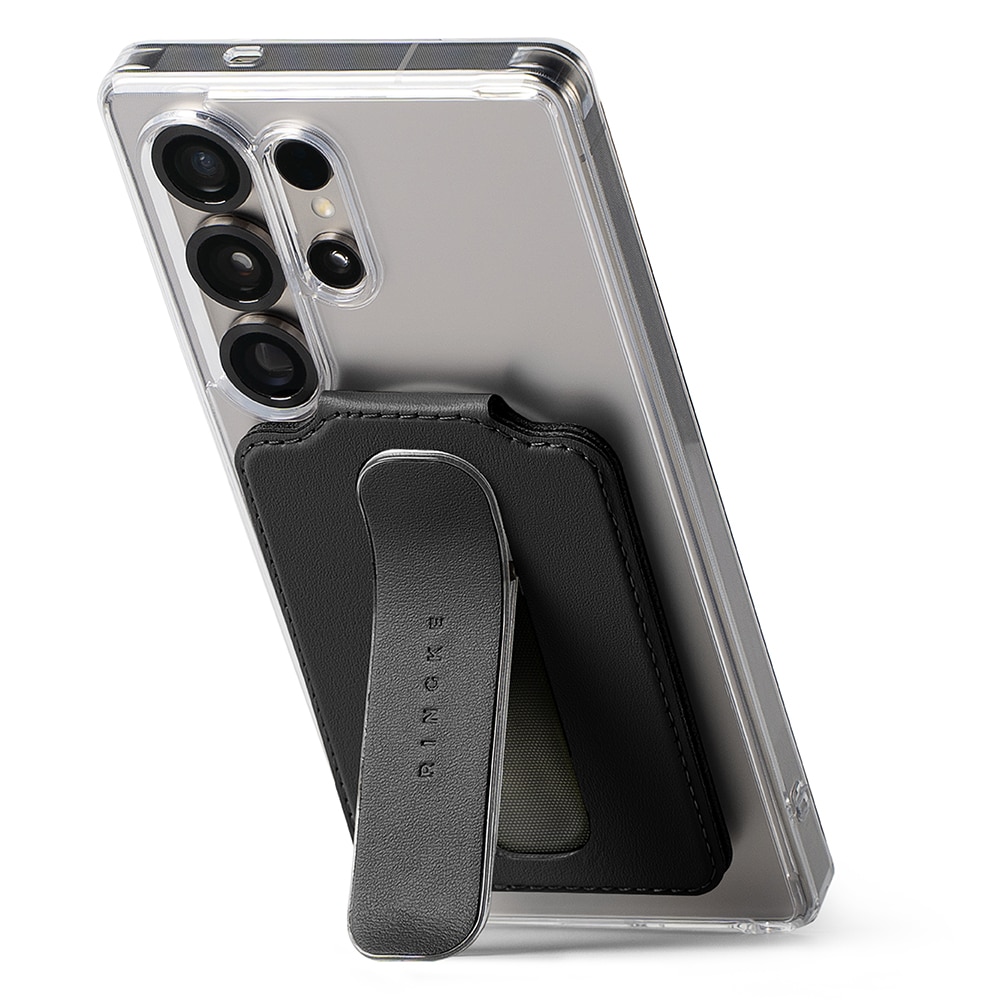 Samsung Galaxy Card Holder Slide Grip Magnetic Edge Svart