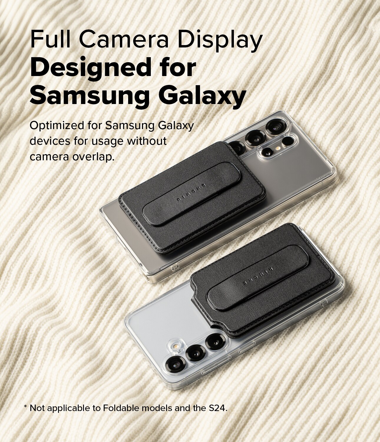 Samsung Galaxy Card Holder Slide Grip Magnetic Edge Svart