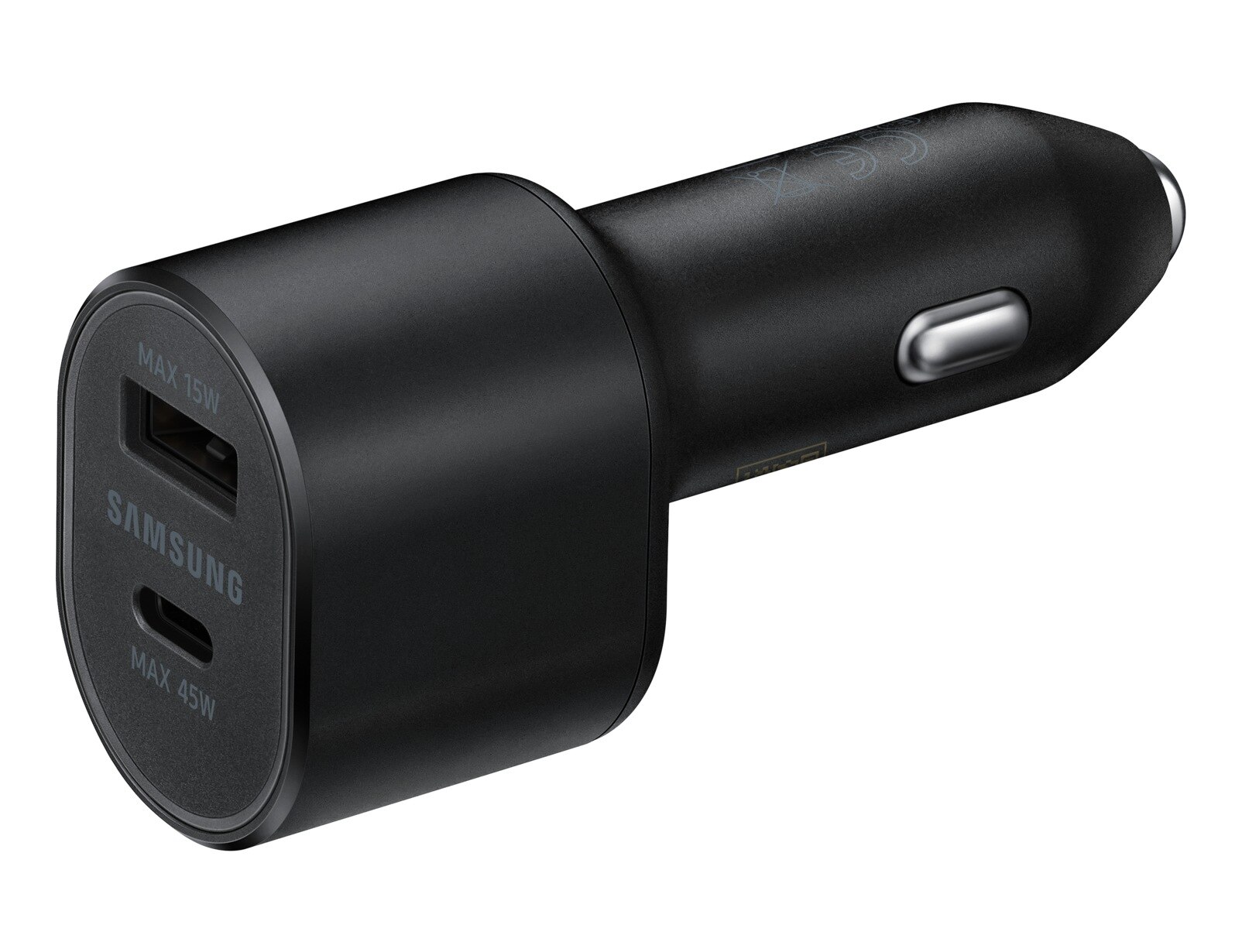 Super Fast Dual Car Charger USB-C + USB-A  (45W+15W) svart
