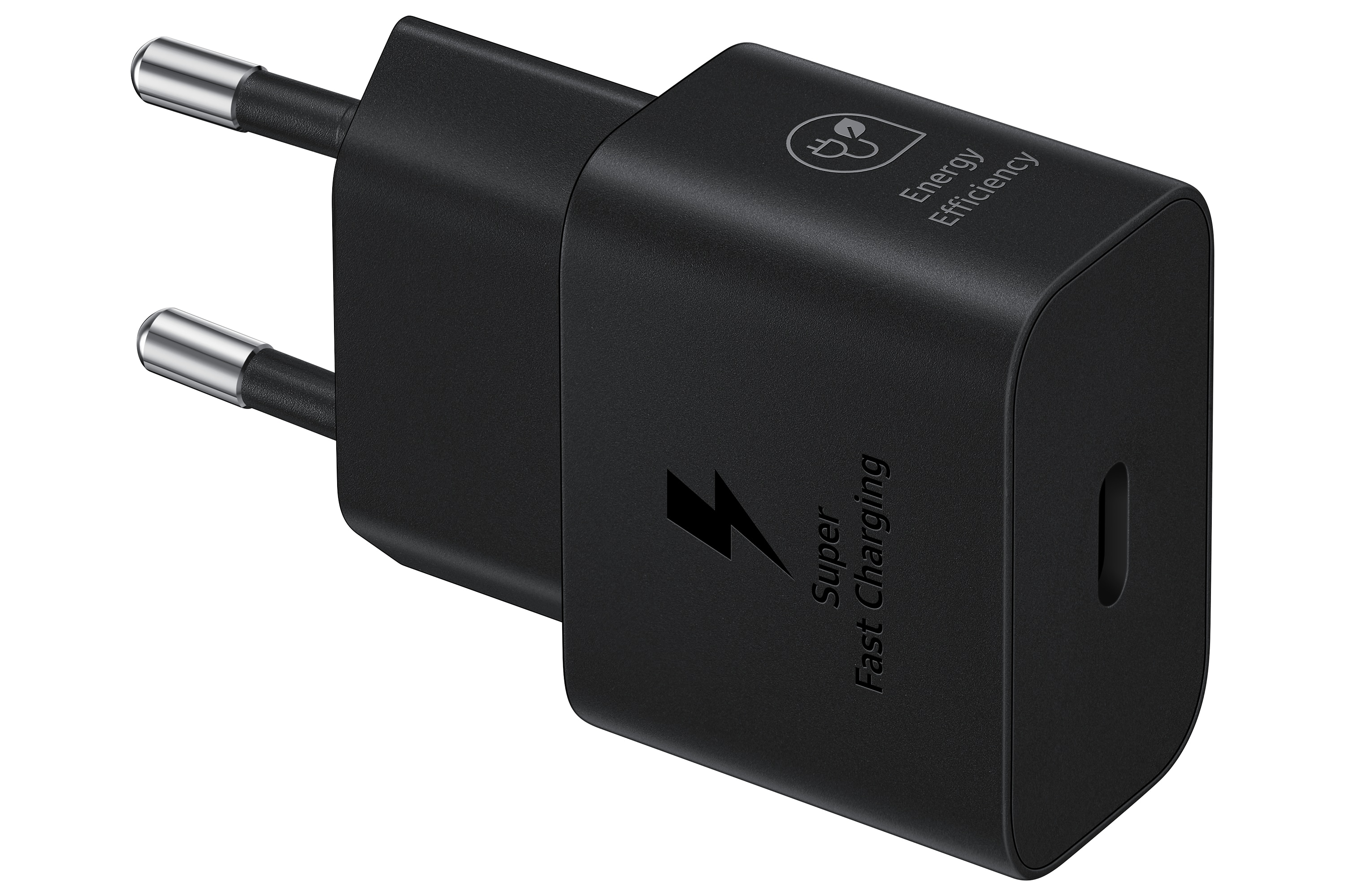 Power Vegglader + Kabel Fast Charge 25W PD USB-C svart