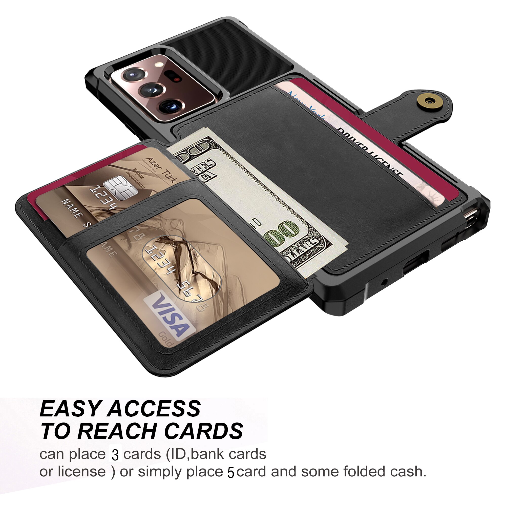 Tough Multi-slot Deksel Samsung Galaxy Note 20 Ultra Svart