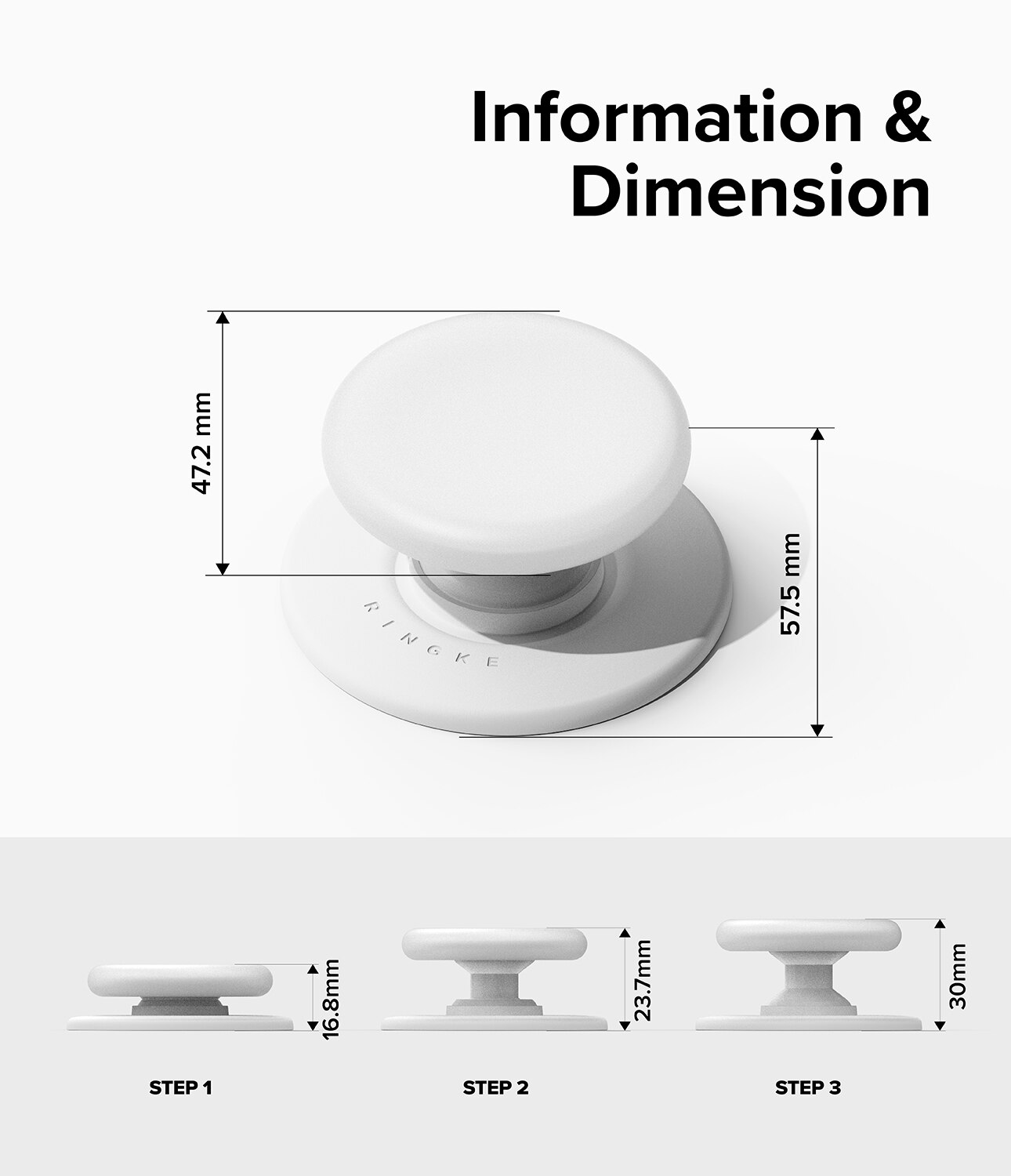 Tok Magnetic Holder/stativ Ice White