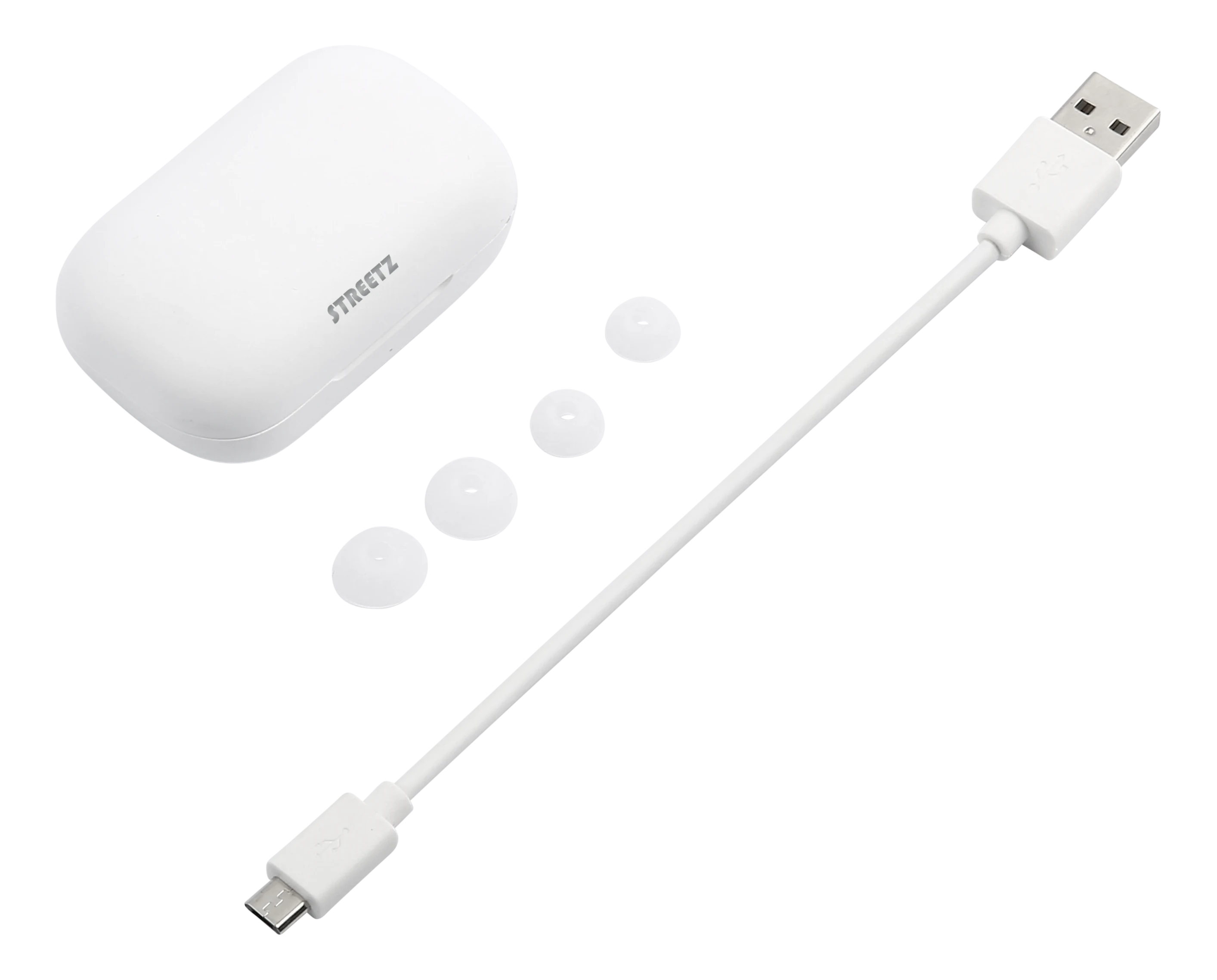 Trådløse in-ear hodetelefoner TWS hvit