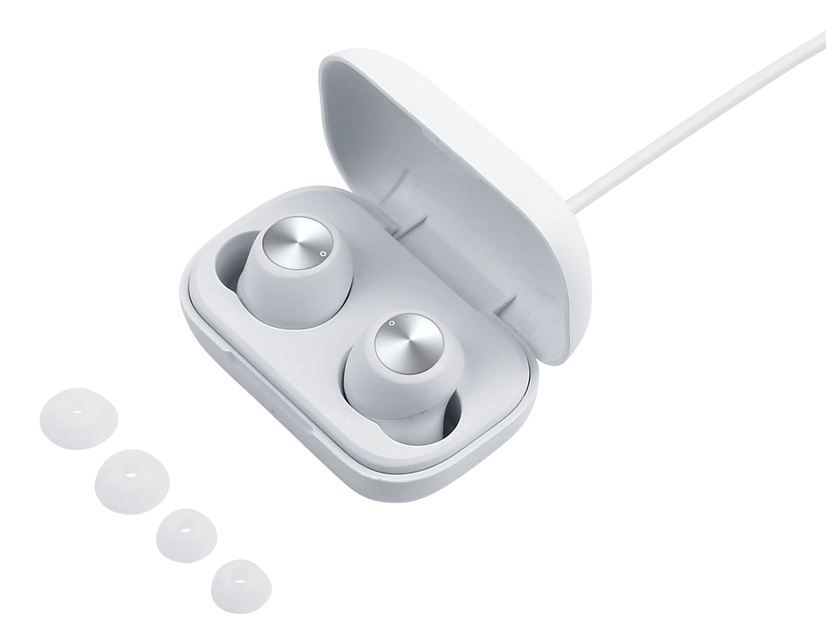 Trådløse in-ear hodetelefoner TWS hvit