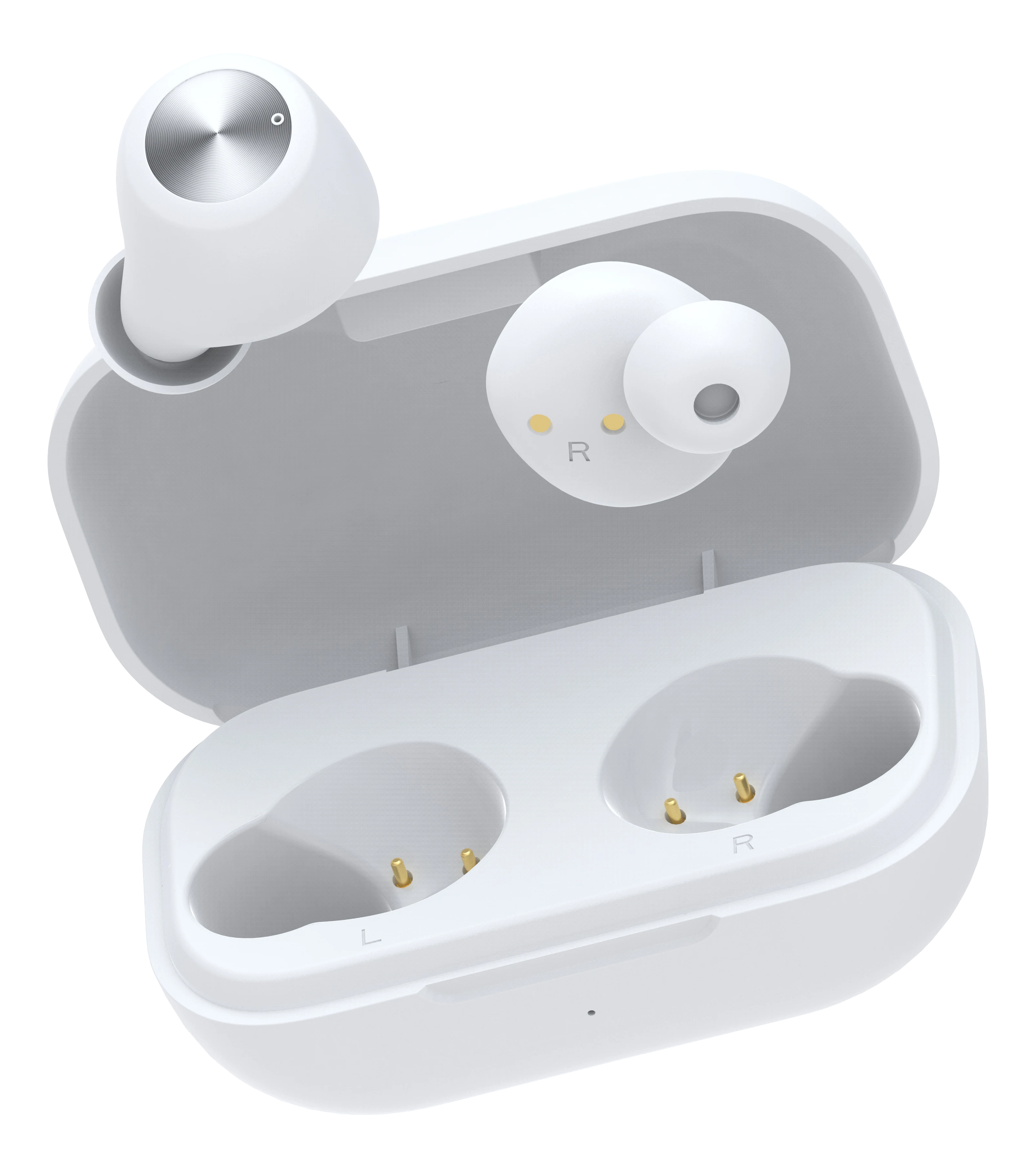 Trådløse in-ear hodetelefoner TWS hvit