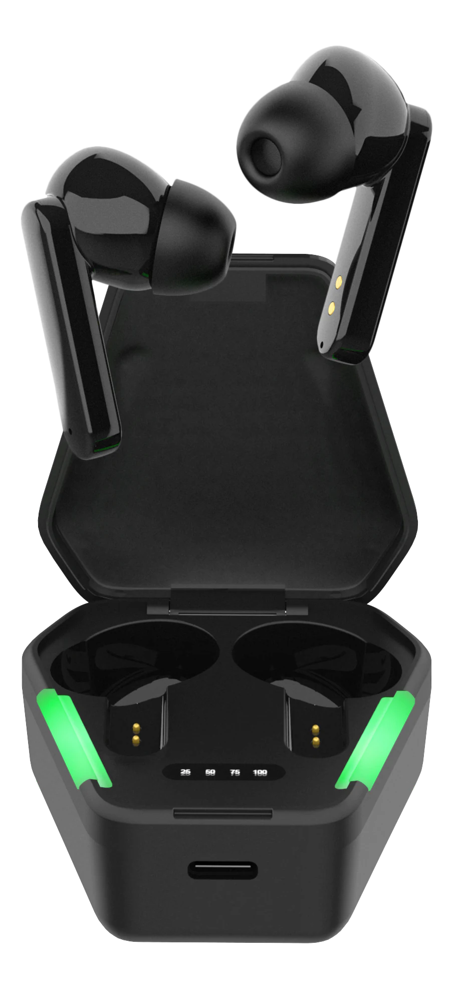 Gaming trådløse True Wireless Stereo in-ear hodetelefoner, svart